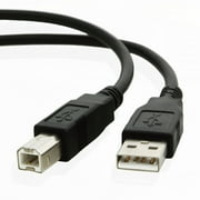 EpicDealz Hi-Speed USB 2.0 A to B Universal Printer Cable 6 Feet HP Canon Black