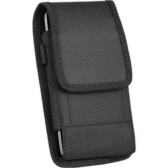 EpicDealz Magnetic Leather Fabric Holster Cell Phone Case with Best Clip for Samsung, Black