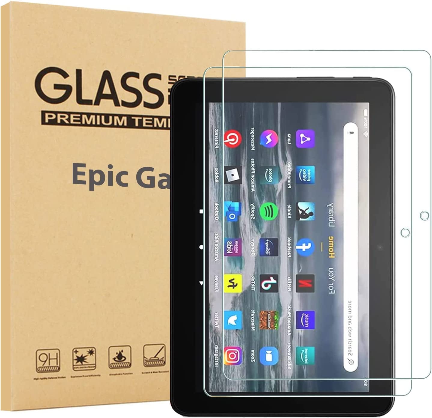 2 Pack  Fire Max 11 Tempered Glass Screen Protector 9H Film Case  Friendly