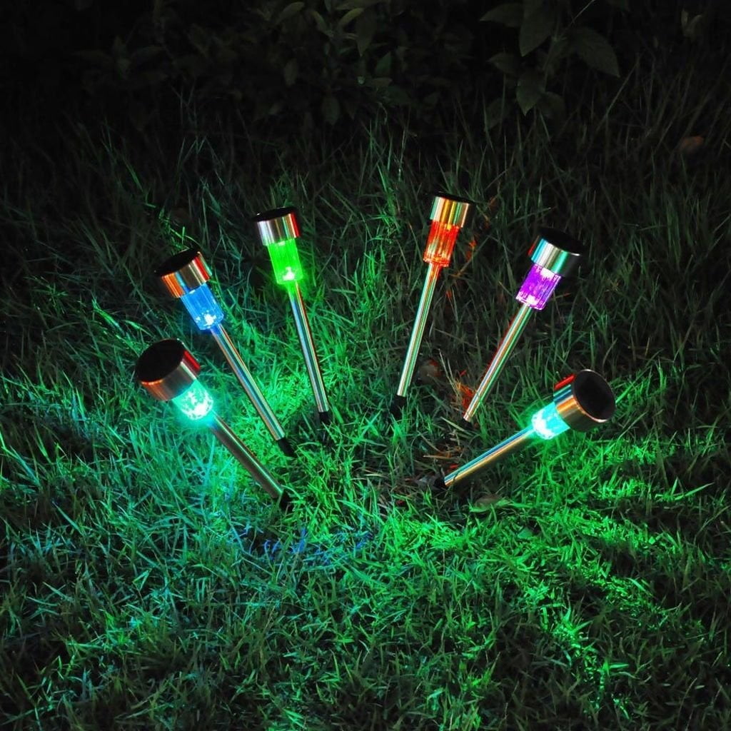 EpicGadget(TM) 5pcs Pack Color Changing (RGB) Stainless Steel Solar Path Lights for Outdoor Landscape Lighting. Solar Pathway Lights for Lawn, Patio, Yard, Walkway, Driveway, and Garden Landscape EpicGadget(TM) 5pcs Pack Color Changing (RGB) Stainless Steel Solar Path Lights for Outdoor Landscape Lighting. Solar Pathway Lights for Lawn, Patio, Yard, Walkway, Driveway, and Garden Landscape