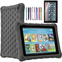 EpicGadget Case for Amazon Fire 7 inch Tablet (12th Generation, 2022 Released) - Lightweight Protective Shock Proof Kids Friendly Cover Case, Free Fire 7 Screen Protector 1 Stylus (Black)