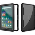 thumbnail image 1 of EpicGadget Case for Amazon Fire HD 8 / Fire HD 8 Plus (12th Gen, 2022 Released) - Clear Back Full Body Dual Layer Protective Hybrid Cover Case Support Wireless Charging for HD 8 Plus (Black), 1 of 5