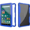 thumbnail image 1 of EpicGadget Case for Amazon Fire HD 8 / Fire HD 8 Plus (12th Gen, 2022 Released) - Clear Back Full Body Dual Layer Protective Hybrid Cover Case Support Wireless Charging for HD 8 Plus (Blue), 1 of 5