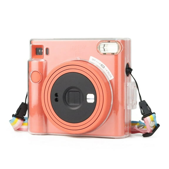 EpicGadget Case for Fujifilm Instax Square SQ1 Camera, Transparent Clear Hard Plastic Protective Case Cover with Adjustable Shoulder Strap for Fujifilm instax SQUARE SQ 1 Camera