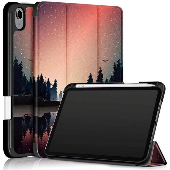 EpicGadget Case for New iPad Mini 6 (2021 Model, 6th Generation 8.3") Lightweight Slim Tri-Fold Shell Auto Wake/Sleep Folding Stand Pencil Holder Case Cover for iPad mini 6 2021 8.3-Inch (Forest Dusk)