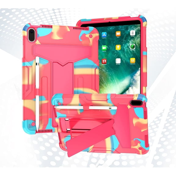 EpicGadget Case for iPad 10th Generation 10.9 Inch 2022 Released - Heavy Duty Rugged Hybrid Case with Kickstand Pencil Holder Cover Case (Candy/Pink)