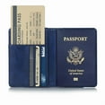 thumbnail image 1 of EpicGadget Passport Holder Travel Wallet RFID Blocking Case Cover - Minimalist Premium PU Leather Passport Wallet Holder, Passport, ID, Card and Boarding Pass Holder Travel Organizer (Navy Blue), 1 of 4