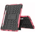 thumbnail image 1 of EpicGadget iPad Pro 11 Case 2021 with Pencil Holder - Slim Heavy Duty Shockproof Rugged Protective Cover with Kickstand Case for Apple 11-inch iPad Pro (3rd Generation, 2021 Release) (Black/Pink), 1 of 6