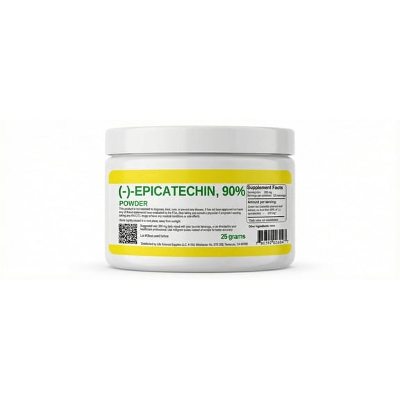 Epicatechin 90% Powder | 25 Grams | (-)-epicatechin