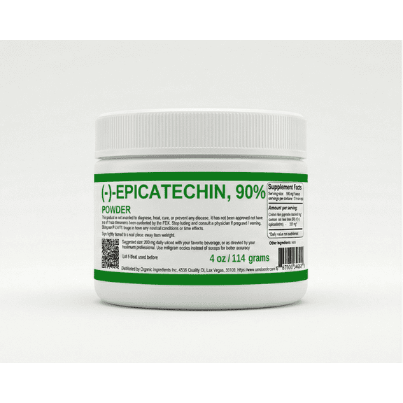 Epicatechin 90% Powder, (-)-epicatechin, 4 oz