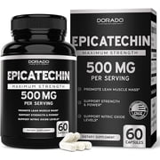 Epicatechin Extract 500mg Per Serving 60 Capsules Myostatin Inhibitor, Myostatin Blocker for Lean Muscle, Nitric Oxide, Stamina & Endurance   Non GMO, Vegan Supplement & Third Party Tested