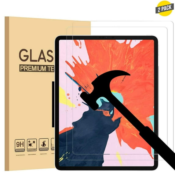 Epicgadget 2 Pack Screen Protector for iPad Pro 11 (2018 Release), Tempered Glass Screen Protector/High Definition/Scratch Resistant