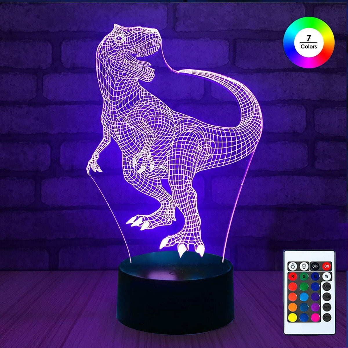 Epicgadget 3D Remote Night Light for Kids, Touch Control Optical ...