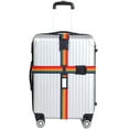 thumbnail image 1 of Epicgadget Adjustable Luggage Straps, Durable Heavy Duty Travel Luggage Strap Suitcase Belt Travel Bag Accessories, Universal Long Cross Travel Suitcase Packing Belt fit for 20"-34" Suitcase (Rainbow), 1 of 5