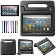 Epicgadget Case for All-New Amazon Kindle Fire 7 Tablet 12th Generation (2022 Release) - Shockproof Lightweight Protection Handle Stand EVA Kids Friendly Cover Case (Black)