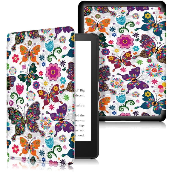 Epicgadget Case for Amazon All-new Kindle Paperwhite (11th Generation, 2021 Released) or Kindle Paperwhite Signature Edition With a 6.8" Display Slim Shell Cover with Auto Wake/Sleep (Butterfly)