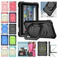 thumbnail image 1 of Epicgadget Case for Amazon Fire 7 Tablet 7” Display (12th Generation,2022 Release) Hybrid Shockproof 360 Rotating Multi-Functional Ring Stand Case with Shoulder Strap Kid-friendly (Black/Black), 1 of 5