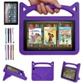 thumbnail image 1 of Epicgadget Case for Amazon Fire HD 8 / Fire HD 8 Plus (10th Generation, 2020 Released) - Lightweight Shockproof Handle with Stand EVA Kids Cover Case + 1 Screen Protector and 1 Stylus (Purple), 1 of 5