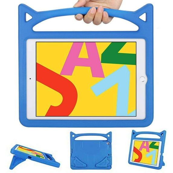 Epicgadget Case for Apple iPad 10.2 - Lightweight Shockproof Kickstand Handle Kids Cover Case Compatible with iPad 10.2 inch Tablet 7th/8th/9th Generation 2019/2020/2021 Released (Blue)
