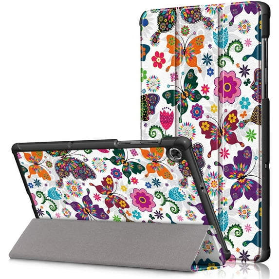 Epicgadget Case for Lenovo Tab M10 FHD Plus (2nd Gen) TB-X606, Slim Lightweight Auto Sleep/Wake Trifold Stand Cover Case for Lenovo Tablet M10 FHD Plus 10.3 Inch Display 2020 Released (Butterfly)