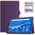 thumbnail image 1 of Epicgadget Case for Lenovo Tab M10 HD (2nd Gen) TB-X306F/TB-X306X, Lightweight Folio PU Leather Folding Stand Cover for Lenovo Tablet M10 HD 10.1 Inch Display 2020 Released (Purple), 1 of 4