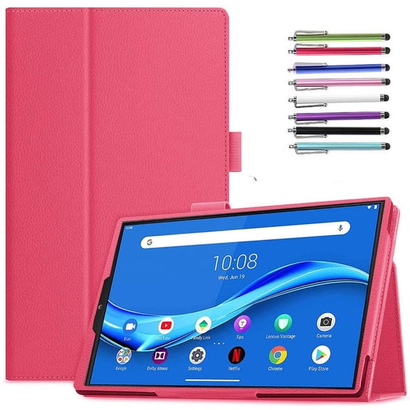 Epicgadget Case for Lenovo Tab M10 Plus 10.6" (3rd Gen) (TB-125F/TB-128F) - Lightweight Folio PU Leather Folding Stand Cover Case for Lenovo Tab M10 Plus 10.6 Inch Display 2022 (Pink)
