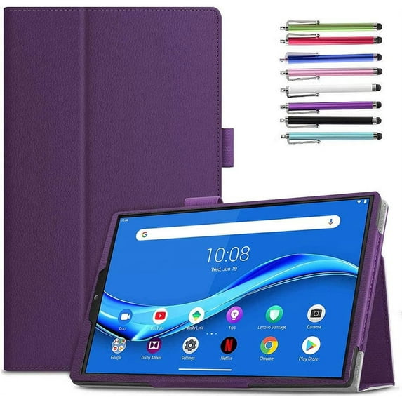 Epicgadget Case for Lenovo Tab M10 Plus 10.6" (3rd Gen) (TB-125F/TB-128F) - Lightweight Folio PU Leather Folding Stand Cover Case for Lenovo Tab M10 Plus 10.6 Inch Display 2022 (Purple)