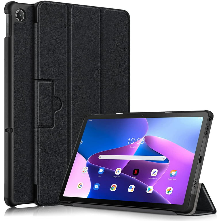Epicgadget Case for Lenovo Tab M10 Plus (3rd Gen) 10.6 Inch Display 2022,  Slim Lightweight Auto Sleep/Wake Trifold Stand Cover Case for Lenovo Tab  M10 Plus Gen 3 Tablet TB-125F/TB-128F (Black) -