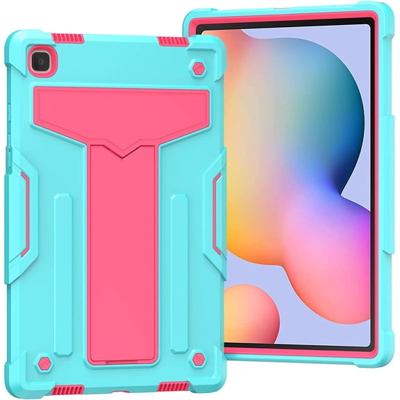 Epicgadget Case for Samsung Galaxy Tab A7 10.4 SM-T500/T505/T507 (2020) - Dual Layer Protective Hybrid Cover Case With Kickstand For Galaxy Tab A7 10.4 Inch Released in 2020 (Teal/Pink)