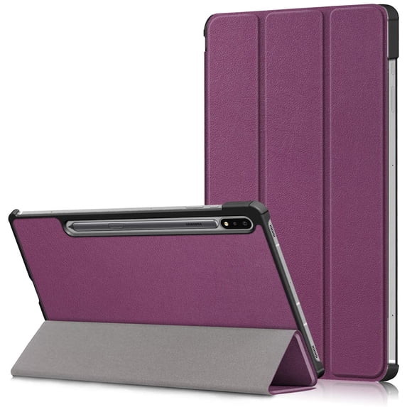 Epicgadget Case for Samsung Galaxy Tab S8 Plus/ Galaxy Tab S8+/ Galaxy Tab S7 FE/ Galaxy Tab S7 Plus Android Tablet 12.4” Auto Wake/Sleep Lightweight Slim Tri-fold Stand Folio Cover Case (Purple)