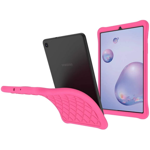 Epicgadget Case for Samsung Galaxy Tab A 8.4 SM-T307/T307U (2020), Soft Lightweight Diamond Grid Slim Protective Silicone Cover Case (Pink)