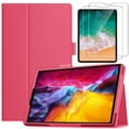 thumbnail image 1 of Epicgadget Case for iPad Air 5 10.9 Inch (2022) / iPad Air 4 10.9 Inch (2020) / iPad Pro 11 11 Inch (2021) Auto Wake/Sleep PU Leather Stand Cover with 2 Pieces Glass Screen Protector (Pink), 1 of 6