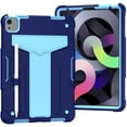 thumbnail image 1 of Epicgadget Case for iPad Air 5/4 (10.9 inch, 5th/4th Generation) / iPad Pro 11 Inch (2021/ 2020/ 2018) - Heavy Duty Rugged Hybrid Case with Kickstand Pencil Holder Cover Case (Navy Blue/Light Blue), 1 of 4