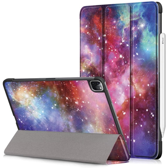 Epicgadget Case for iPad Pro 11 2020 (2nd Gen), Slim Lightweight Smart Case with Auto Sleep/Wake Trifold Stand Cover Case (Support Apple Pencil Charging) for Apple iPad Pro 11 Inch 2020 (Galaxy)