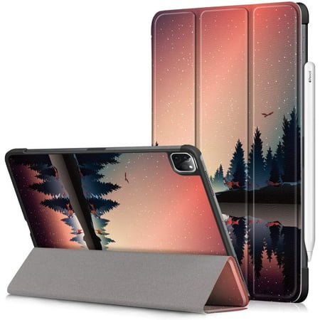 Epicgadget Case for iPad Pro 11 2021 (3rd Gen) Slim Lightweight Smart Case with Auto Sleep/Wake Trifold Stand Cover (Support Apple Pencil Charging) for Apple 11-inch iPad Pro 2021 (Forest Dusk)