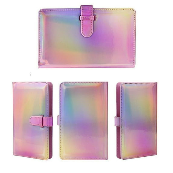 Epicgadget Fujifilm Instax Album, 96 Pocket Wallet PU Leather Mini Photo Album for 3-Inch Film Fujifilm Instax Mini 12 11 9 8+ 7s Instant Camera Film Polaroid Snap Zip Z2300 Film (Holographic Pink)