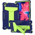thumbnail image 1 of Epicgadget Lenovo Tab P11 Case (TB-J606F/TB-J606X) with Kickstand - Shockproof Hybrid Case Heavy Rugged Cover for Lenovo Tab P11 Plus 2021 & Tab P11 11 inch 2020 (Navy Blue/Green), 1 of 5