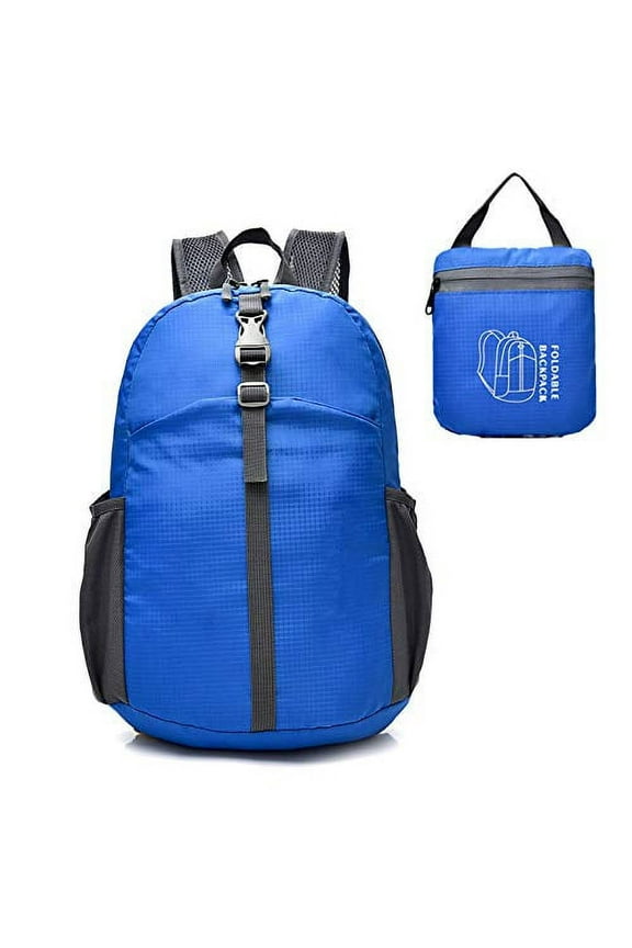 Lightweight Water Resistant Travel Daypack Hiking Camping Outdoor Foldable Backpack (Blue)