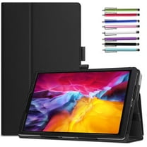 Epicgadget PU Leather Case for iPad Air (5th Gen 2022 & 4th Gen 2020) 10.9 inch and iPad Pro 11 inch, Slim Lightweight Folio PU Leather Folding Stand Cover Case (Black)