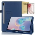 thumbnail image 1 of Epicgadget Samsung 11" Galaxy Tab S8 Case With Screen Protector - PU Leather Stand Cover for 2022 Samsung Tab S8 11 Inch SM-X700/X706 with 2 Pieces Galaxy Tab S8 Tempered Glass (Blue), 1 of 6
