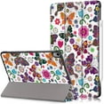 thumbnail image 1 of Epicgadget Trifold Case for iPad Air 5 (5th Gen, 2022) / iPad Air 4 10.9 Inch (4th Generation, 2020) - Slim Lightweight Protective Shell with Auto Sleep/Wake Trifold Stand Cover Case (Butterfly), 1 of 5