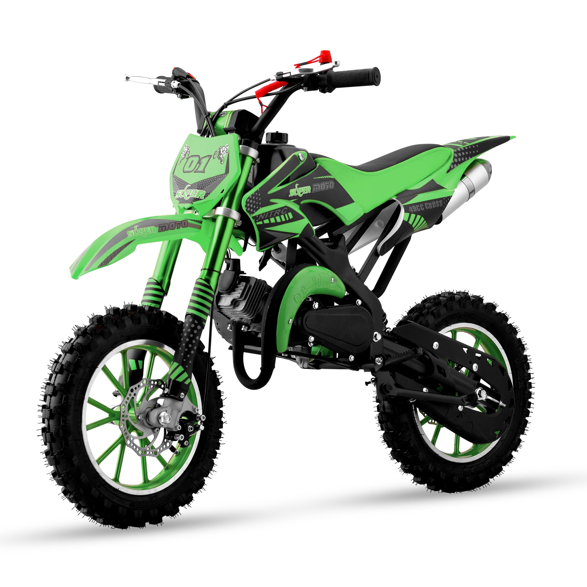 Walmart promo code:  Walmart Black Friday Deals 2025 - KTOEBYCO 49cc Mini Dirt Bike for Kids, 2-Stroke Gas Motorcycle, 40 km/h Speeds, Green