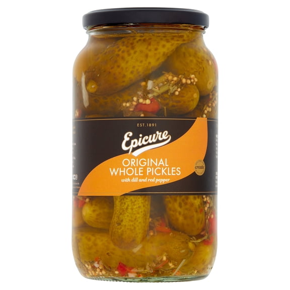 Epicure Original Whole Pickles with Dill & Red Pepper 970g, Imported from Britain