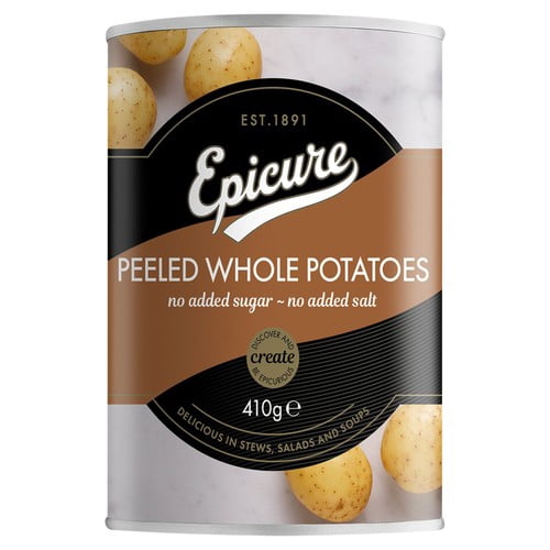 Epicure Whole Potatoes in Water 410g, British Import (Pack of 3)