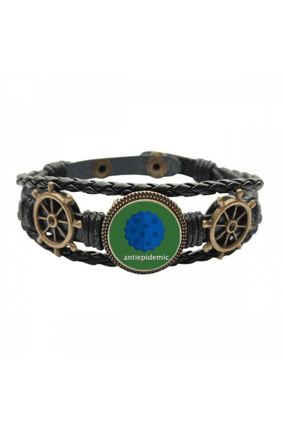 Epidec Prevention Disinfection Leather Braided Ocean Bracelet Wristband