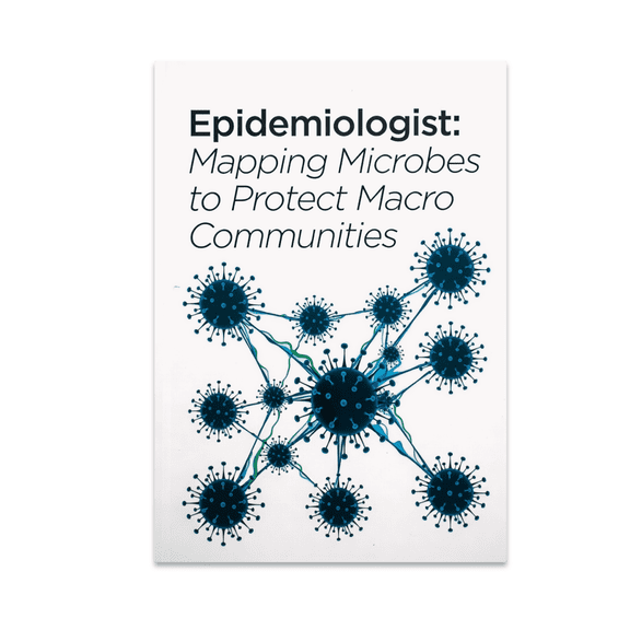 Epidemiologist Mapping Microbes Wall Art - Science Enthusiast - 13x19 Poster Print