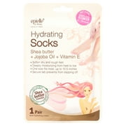 Epielle Hydrating Foot Masks Socks 6pk for foot cracked and dry heel to toe and callus Spa Masks - Shea butter + Jojoba Oil + Vitamin E Moisturize feet & soften cuticles and rough heels
