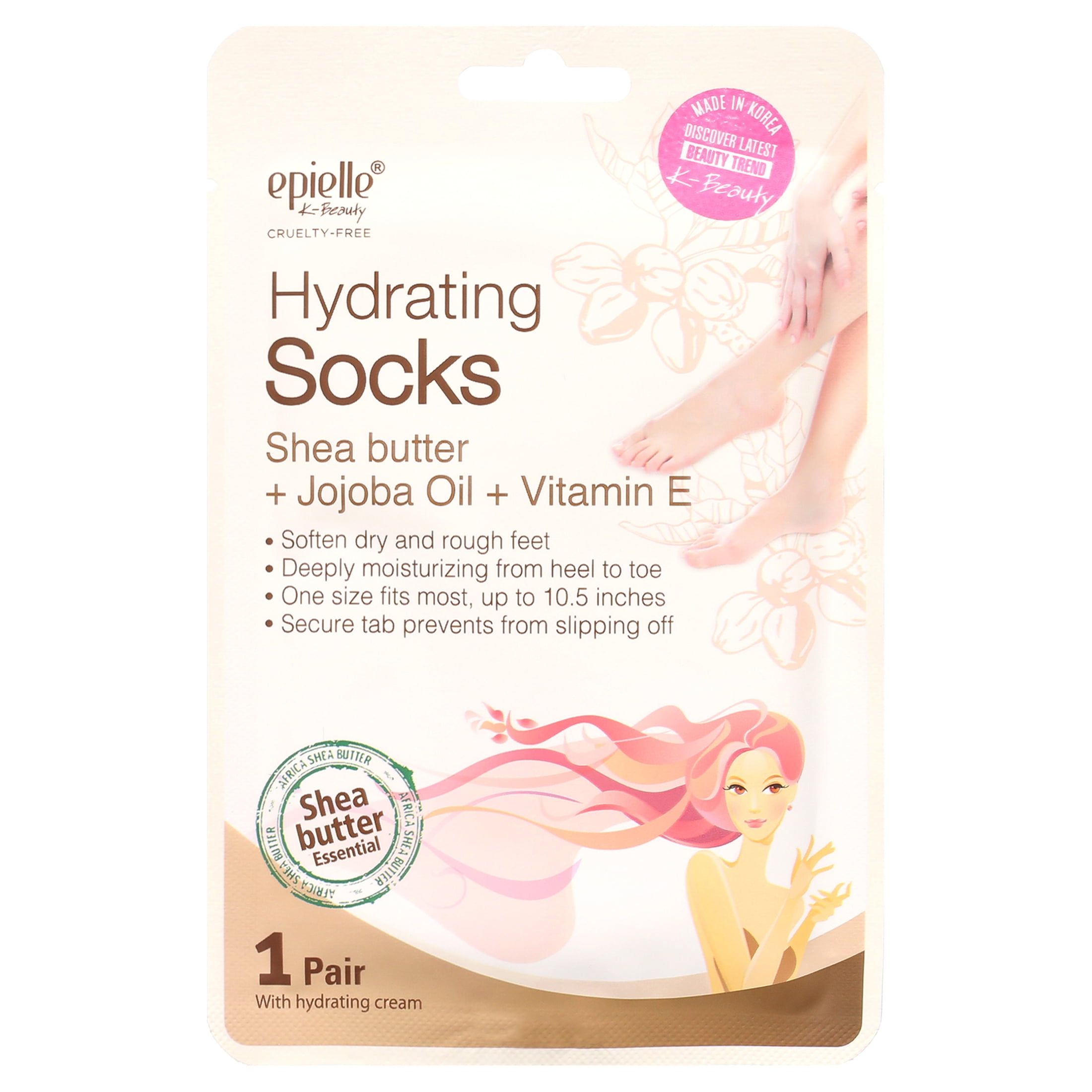 Epielle Hydrating Foot Masks 6pk Moisture Softening Treatment for
