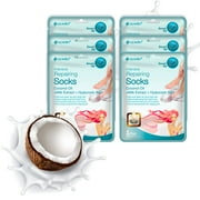 Epielle Intensive Repairing Foot Mask for Dry foot and Cracked heel and callus Socks-6pk Foot Spa masks | Coconut Oil + Milk Extract + Hyaluronic Acid