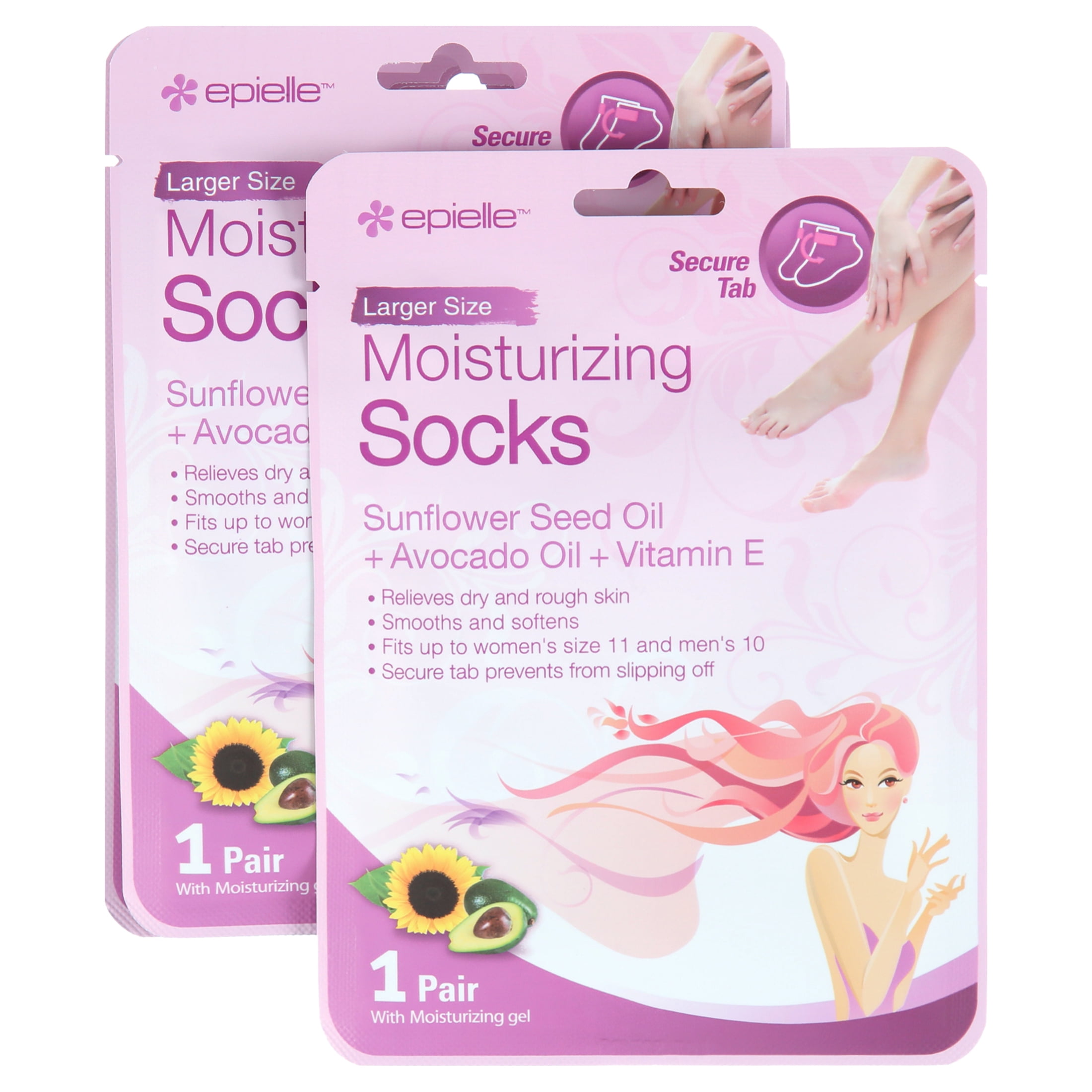 Epielle Moisturizing Foot Masks (Socks 6pk) for foot heel to toe and
